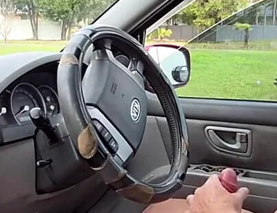 Wank off in the Car