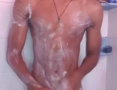 Wet BBC in Shower Fucking My Fleshlight Until Cumshot Black20one