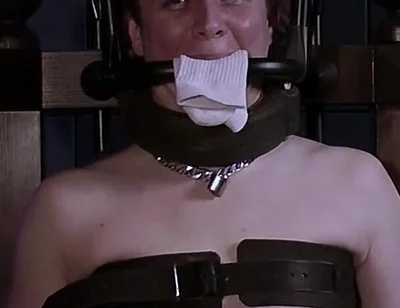 Rikki in Bondage Chair Steel Gag System & Sock Stuffing