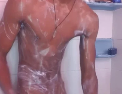 Wet BBC in Shower Fucking My Fleshlight Until Cumshot Black20one
