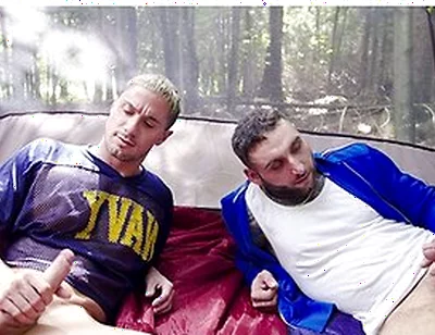 Buddies Tony Dangelo & Skyy Knox Turn Ruined Camping Trip Into Jerk Off Session