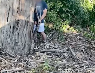 Amateur Straight Boy Caught Peeing Outdoors