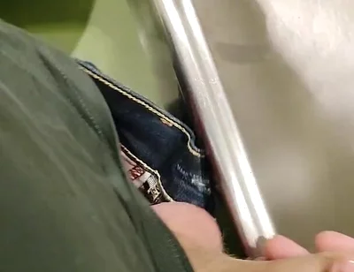 Young Skninny Boy Piss on the Train