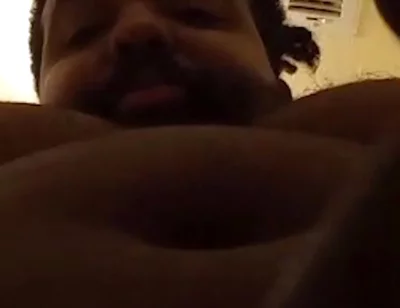 POV Facial Cumshot From Black Bear Stepdaddy