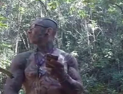 Handjob in the Waterfall Cumming with Soft Cock