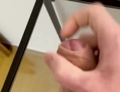 Fresh Cum on a Glass Table