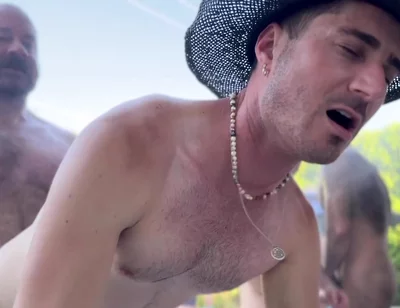Massive Gay Poolside Orgy