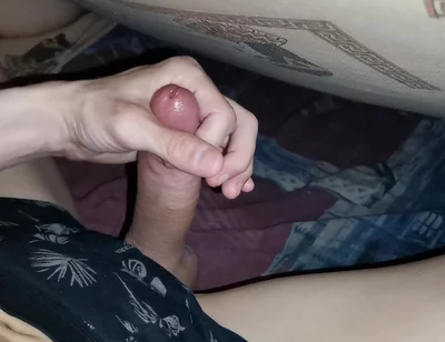 I Jerked off Under the Blanket so That No One Could See My Juicy, Beautiful Cock!