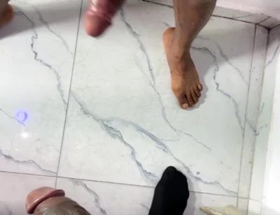 Two Cumshots From Two Horny Friends Masturbating Together