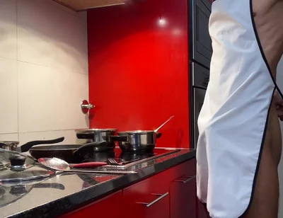 Jacking off and Cumming in the Kitchen