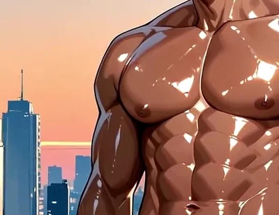 Ai Generated Intense Muscle Men