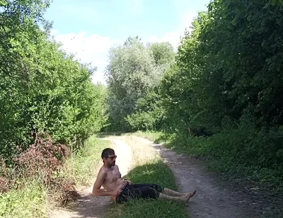 Risky Cock Jerking on an Abandoned Field / Risky Solo Outdoors