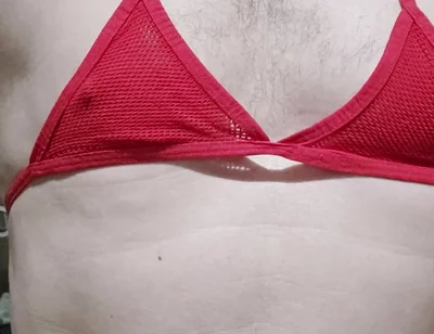 Playing in Fishnet Bra and Panties