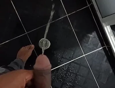 Urinating in Dark Jeans