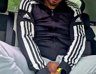 Chav-lad in a Tracksuit and White Socks Outside in Public Fun