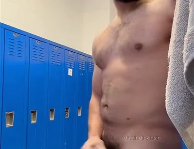 Muscle Guy in Locker Room