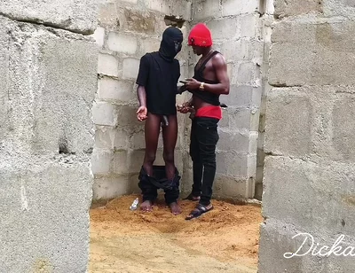 Ebony Slime Waist Got Smashed on the Wall of an Uncompleted Building Doggy