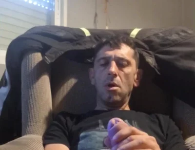 Guy Masturbating on the Sofa