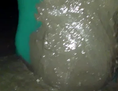 POV Pissing my nylon pantyhose leotard and mud play.