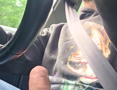 Straight Guy Gets Horny and Jerks off While Driving, He Almost Got Caught