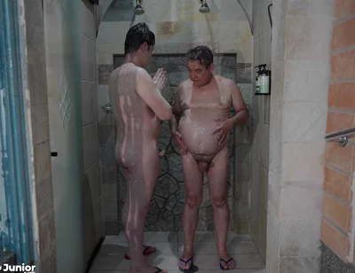 Stepdaddy Taking a Shower with His Boy