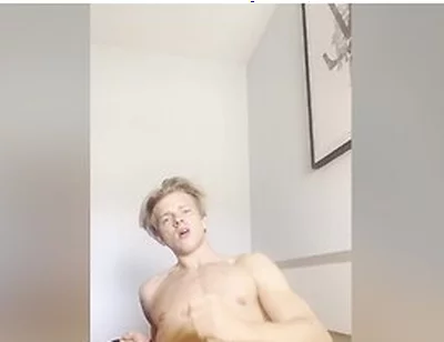 German Twink Is Jerking Off Until He