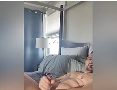 Jerking Off While Using A Dildo