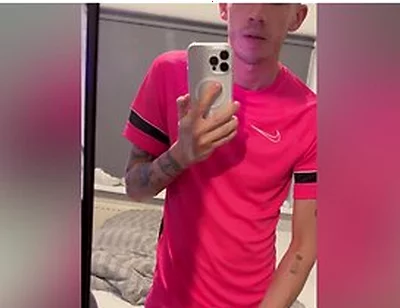 Playing With My Big Dick And Cumming All Over My Mirror
