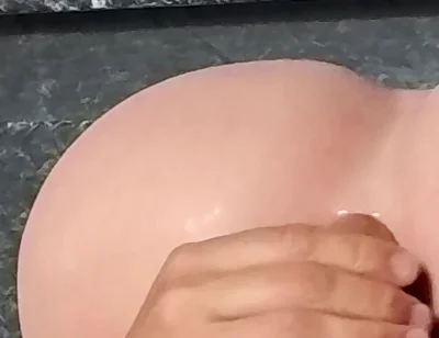 Closeup Anal Fucking Ass Doll with Uncut Natural Big Dick