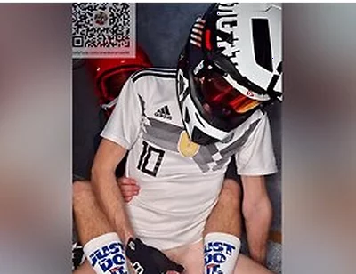 Guy In Helmet And Nike Tn Sneakers Fucks Another Guy