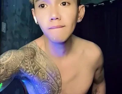 Inked Horny Twink Performed in a Live Webcam Show