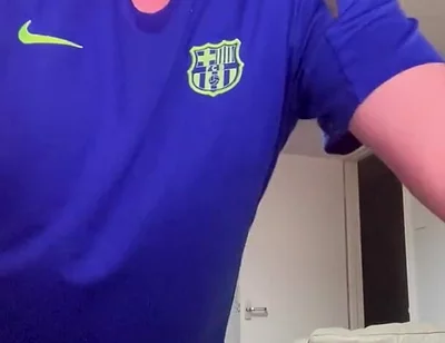 My Blue Football Shirt with Stocking on