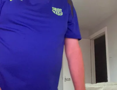 My Blue Football Shirt with Stocking on