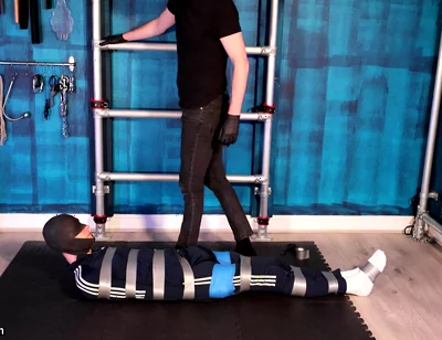 Bound and Struggling in Tape Bondage (4k)
