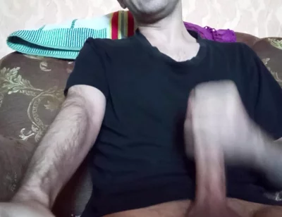 Horny Guy Strocking Big Cock