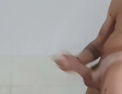Greek Guy with Huge Cock Is Masturbating at Home