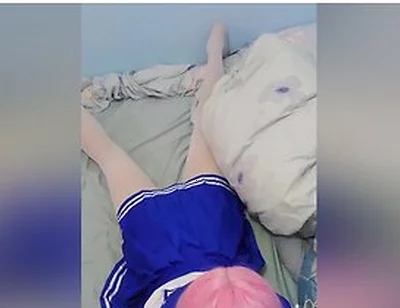 A Taiwanese Femboy Cosplay Hololive Aqua Blowjob