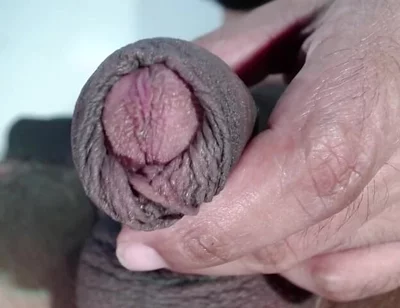 Big Black Wet Foreskin