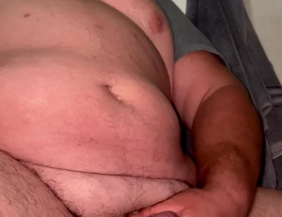 Bear Smoking and Stroking on the Toilet