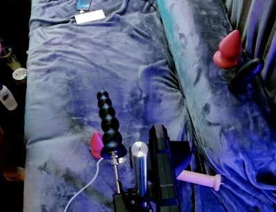 Random Stranger Controls My Fuck Machine and Destroys My Hole with Huge Anal Beads Deepest Ride and Massive Load