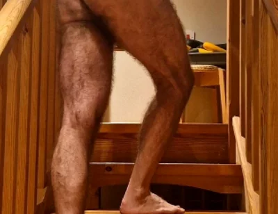 Hairy Walk up Stairs