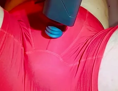 Cumshot in Panties From a Powerful Massager!