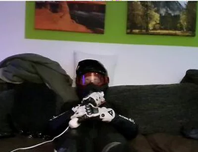 Pup Sparkle In Biker Cumming Inside A Dainese Suit