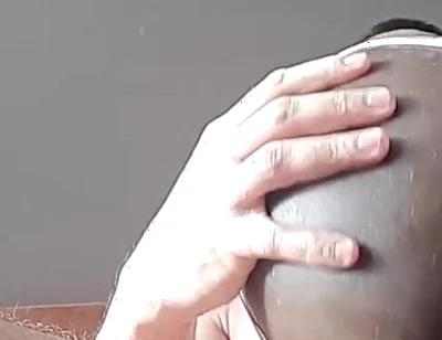 Ruber ass in shiny shorts creampie