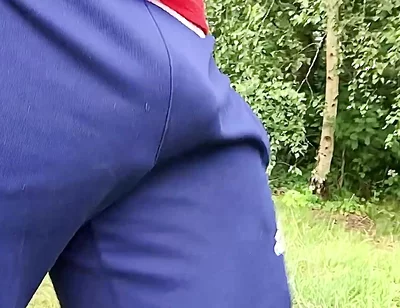 Walking Commando Swinging It and Then a Show off