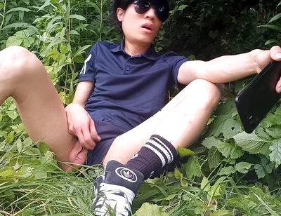 After Getting Caught Outside, Gay Twink Jon Arteen Sneaks off to Stroke Himself