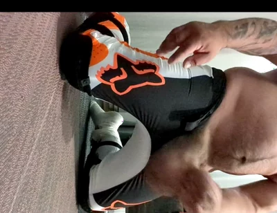 Wearing my MX pants and cumming.
