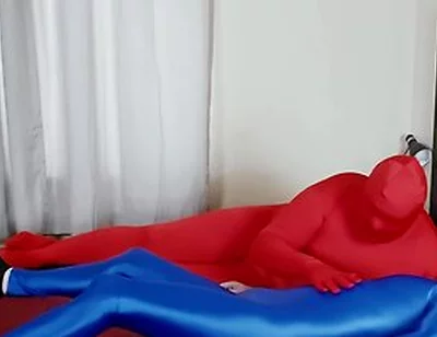 Gay Spandex Frotting And Rubbing In Zentai Catsuits