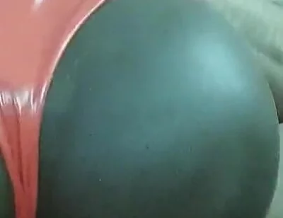 Black ass sextoy in shiny pants ass cumshot