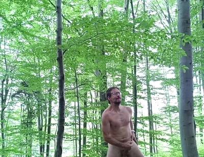 Back at the Scene Rough Forest Fap with Massive